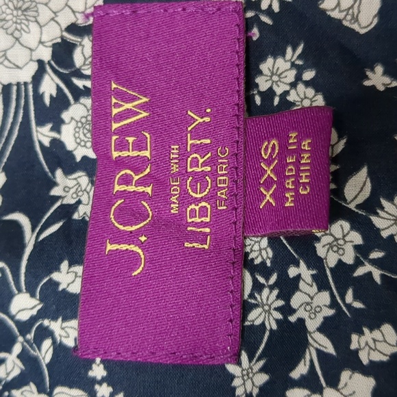 J. Crew Liberty Scalloped Popover in Summer Blooms Size XXS - Picture 9 of 12